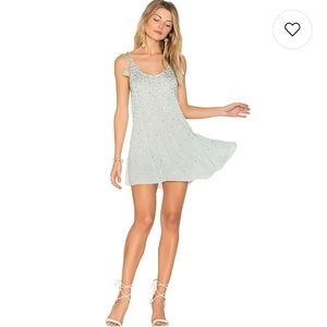 Free People Tassel Sky Blue Cascading Sequin Dress Intimately Sexy Lightweight